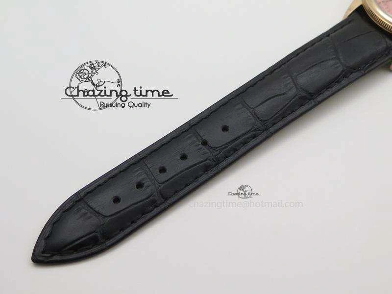 Cellini 50505 RG Pink Dial On Black Leather Strap A2813 BP Maker