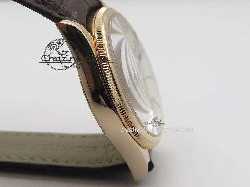 Cellini 50505 RG White Dial on Brown Leather Strap A2824 BP Maker