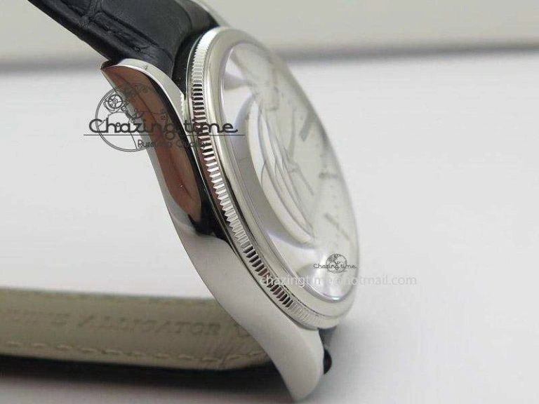 Cellini 50505 SS White Dial on Black Leather Strap A2824 BP Maker