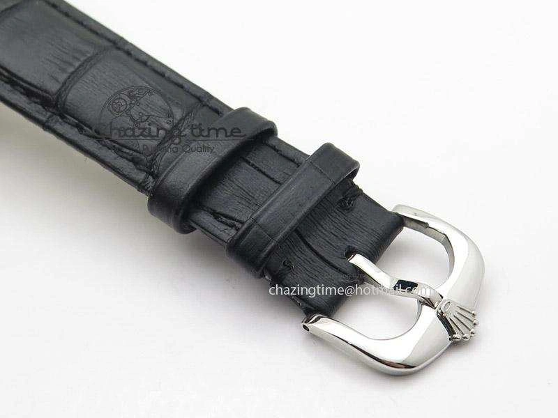 Cellini 50505 SS White Dial on Black Leather Strap A2824 BP Maker