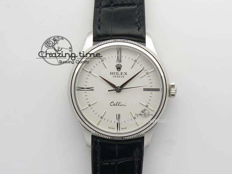 Cellini 50509 MK Best Edition SS White Roman Dial On Black Leather Strap A3121 V3