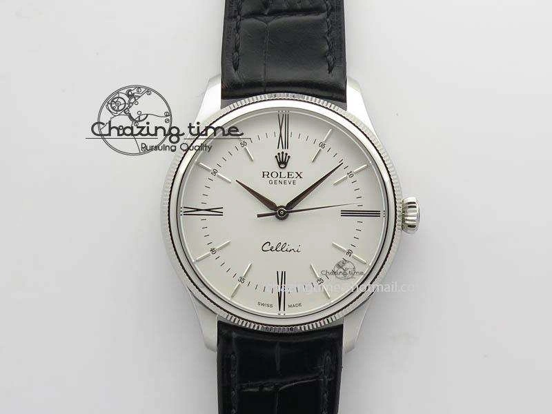 Cellini 50509 MK Best Edition SS White Roman Dial On Black Leather Strap A3121 V3