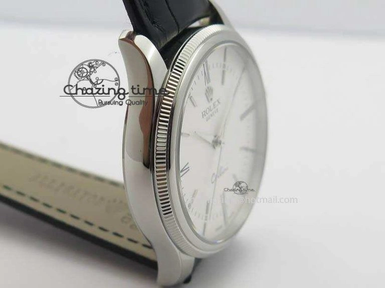 Cellini 50509 MK Best Edition SS White Roman Dial On Black Leather Strap A3121 V3