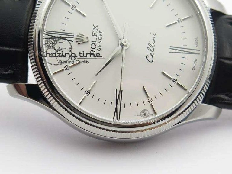 Cellini 50509 MK Best Edition SS White Roman Dial On Black Leather Strap A3121 V3
