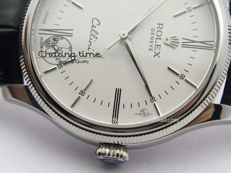 Cellini 50509 MK Best Edition SS White Roman Dial On Black Leather Strap A3121 V3