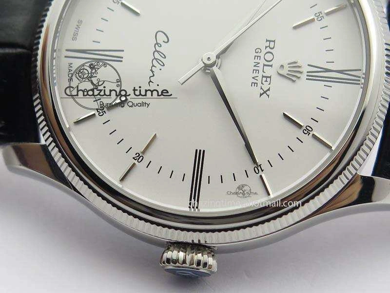 Cellini 50509 MK Best Edition SS White Roman Dial On Black Leather Strap A3121 V3