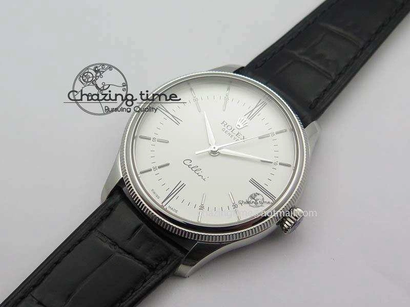 Cellini 50509 MK Best Edition SS White Roman Dial On Black Leather Strap A3121 V3