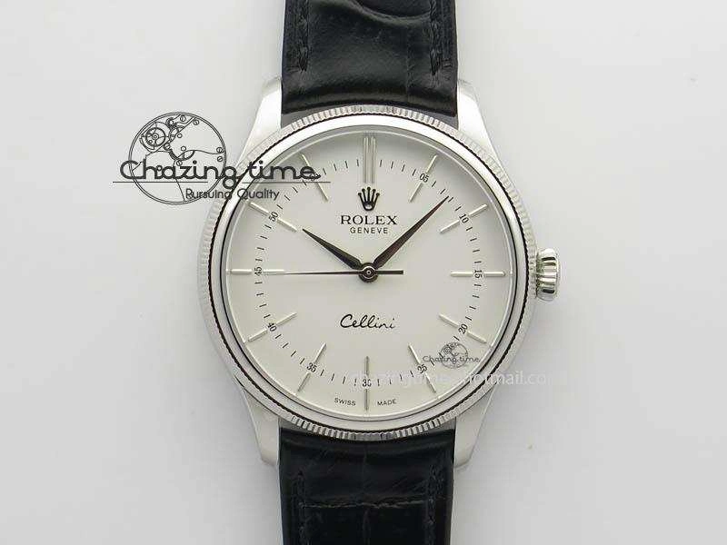 Cellini 50509 MK Best Edition SS White Sticks Dial On Black Leather Strap A3121 V3