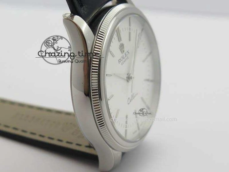Cellini 50509 MK Best Edition SS White Sticks Dial On Black Leather Strap A3121 V3