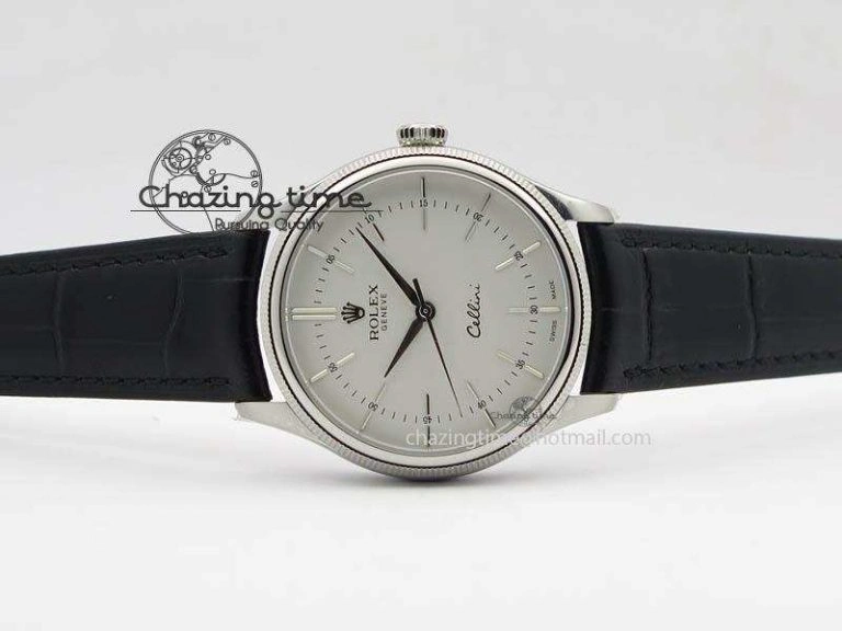Cellini 50509 MK Best Edition SS White Sticks Dial On Black Leather Strap A3121 V3