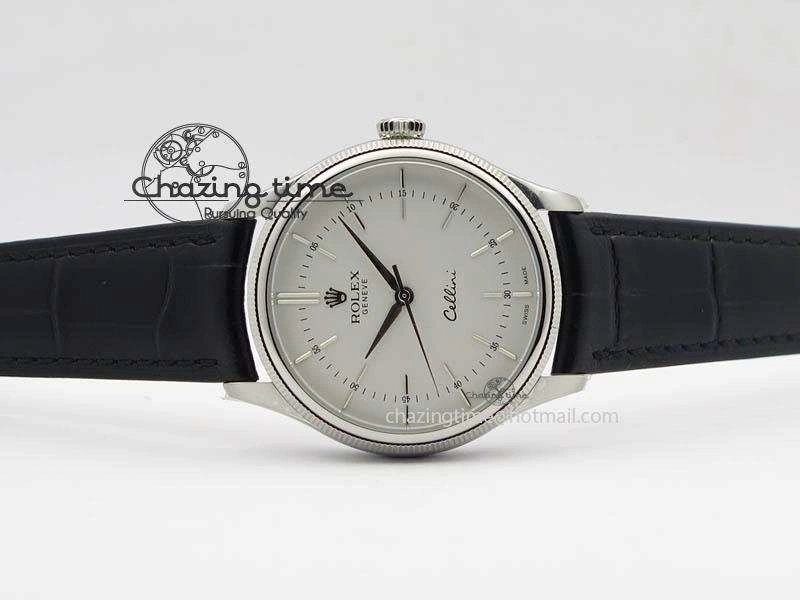 Cellini 50509 MK Best Edition SS White Sticks Dial On Black Leather Strap A3121 V3
