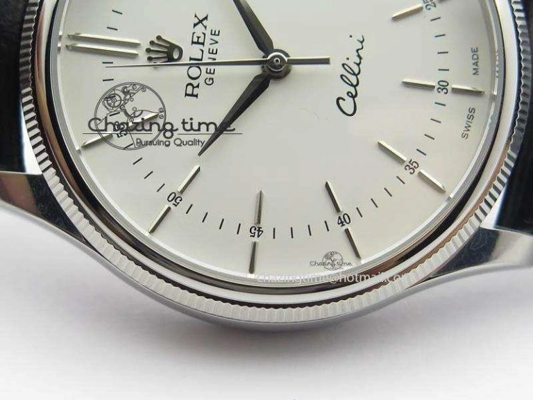 Cellini 50509 MK Best Edition SS White Sticks Dial On Black Leather Strap A3121 V3