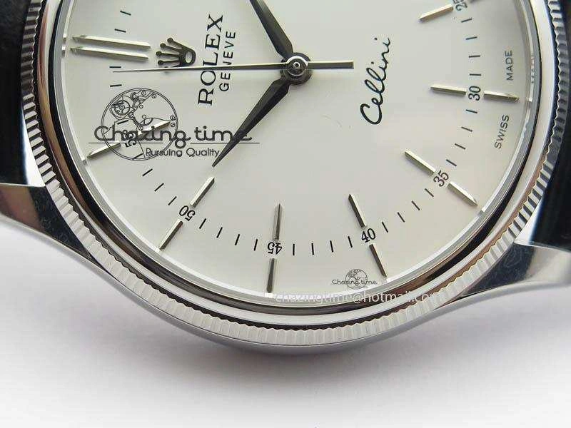 Cellini 50509 MK Best Edition SS White Sticks Dial On Black Leather Strap A3121 V3