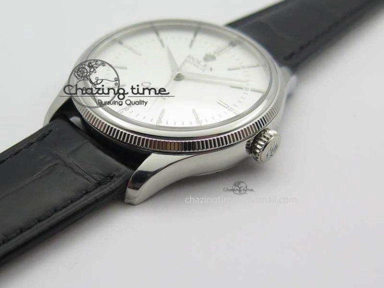 Cellini 50509 MK Best Edition SS White Sticks Dial On Black Leather Strap A3121 V3