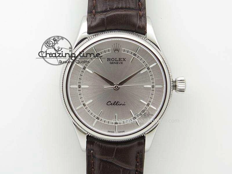 Cellini 50509 SS Sliver Dial On Brown Leather Strap A2813 BP Maker