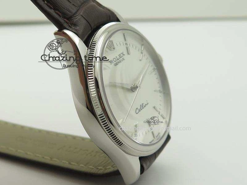 Cellini 50509 SS Sliver Dial On Brown Leather Strap A2813 BP Maker