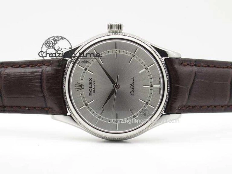 Cellini 50509 SS Sliver Dial On Brown Leather Strap A2813 BP Maker