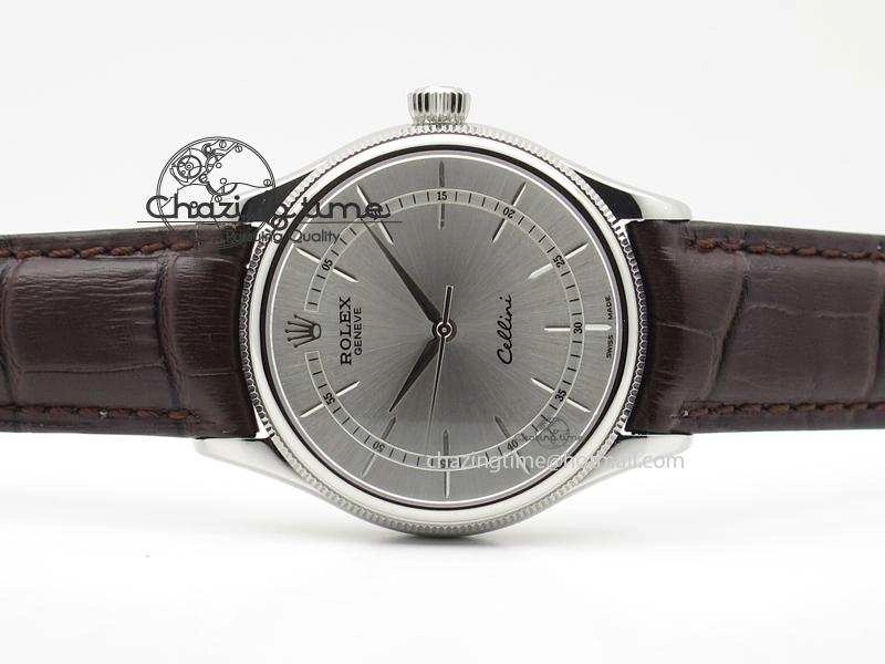 Cellini 50509 SS Sliver Dial On Brown Leather Strap A2813 BP Maker