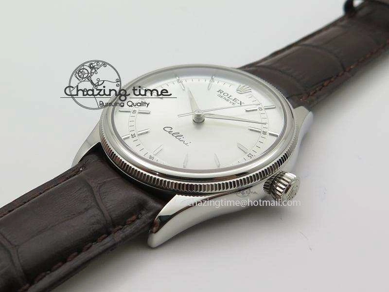 Cellini 50509 SS Sliver Dial On Brown Leather Strap A2813 BP Maker