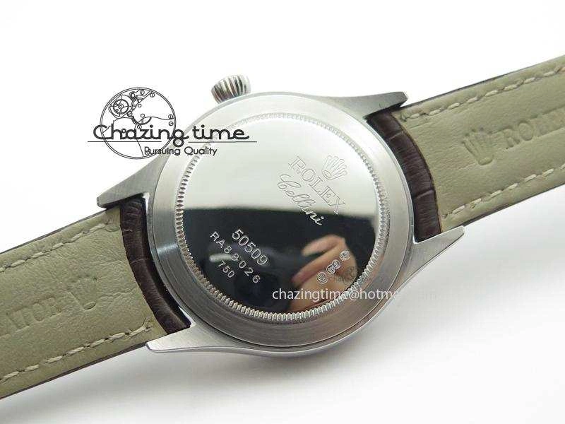 Cellini 50509 SS Sliver Dial On Brown Leather Strap A2813 BP Maker
