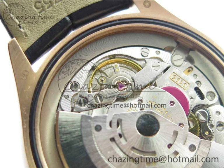 Cellini 50519 Real Date RG BP Maker Best Edition Black Dial Stick Markers on Black Leather Strap SA3165