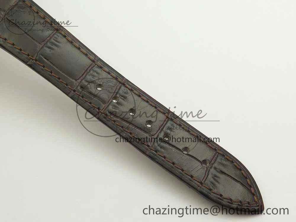 Cellini 50519 Real Date RG MK Best Edition Black Dial Sticks Markers on Brown Leather Strap A3165