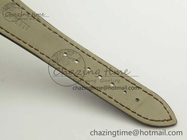 Cellini 50519 Real Date RG MK Best Edition Black Dial Sticks Markers on Brown Leather Strap A3165