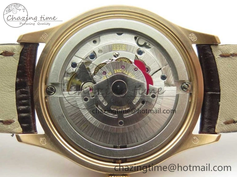 Cellini 50519 Real Date RG MK Best Edition White Dial Sticks Markers on Brown Leather Strap A3165
