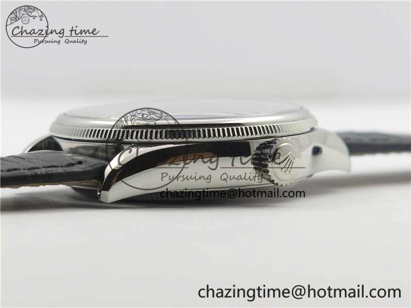 Cellini 50519 Real Date SS BP Maker Best Edition Black Dial Sticks Markers on Black Leather Strap SA3165
