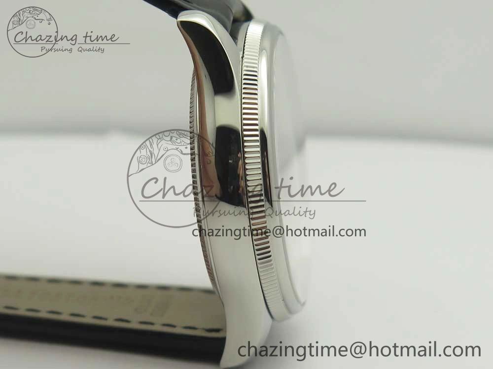 Cellini 50519 Real Date SS MK Best Edition Black Dial Sticks Markers on Black Leather Strap A3165