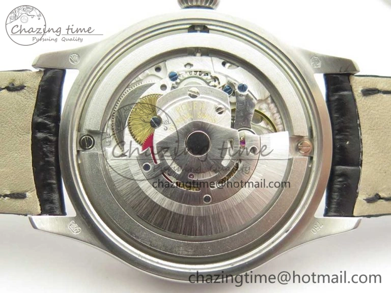 Cellini 50519 Real Date SS MK Best Edition Silver Dial Sticks Markers on Black Leather Strap A3165