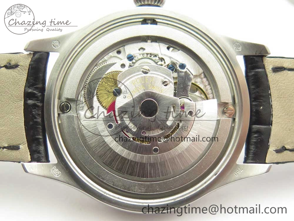 Cellini 50519 Real Date SS MK Best Edition Silver Dial Sticks Markers on Black Leather Strap A3165