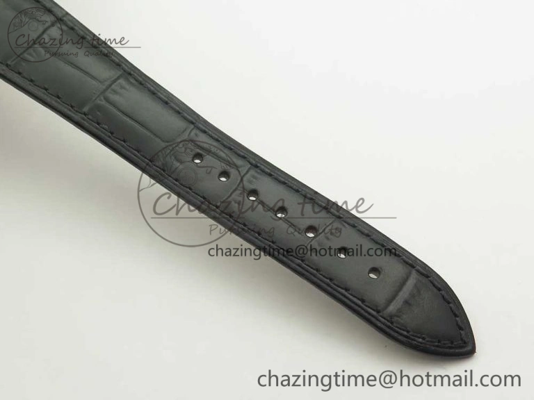 Cellini 50519 Real Date SS MK Best Edition Silver Dial Sticks Markers on Black Leather Strap A3165