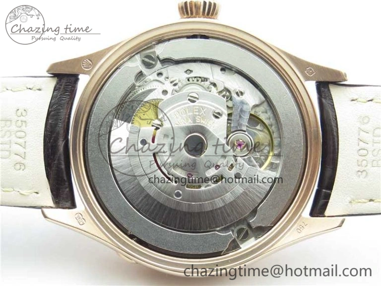 Cellini 50535 Moon RG KZF Best Edition White Dial on Brown Leather Strap A3195 ( Free Tool)