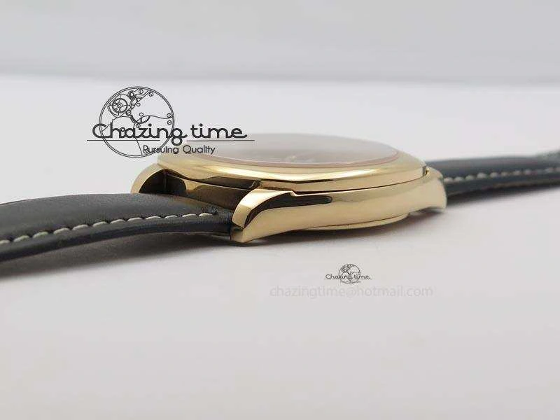 Cellini Date RG Rose Gold Dial Numeral Markers On Black Leather Strap A2824