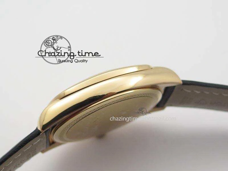 Cellini Date RG Rose Gold Dial Numeral Markers On Black Leather Strap A2824