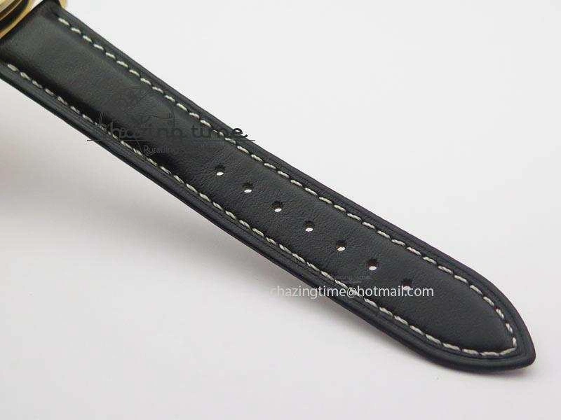 Cellini Date RG Rose Gold Dial Numeral Markers On Black Leather Strap A2824