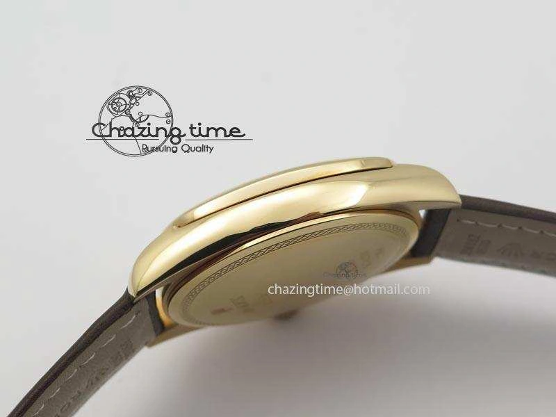 Cellini Date RG White Dial Numeral Markers On Brown Leather Strap A2824