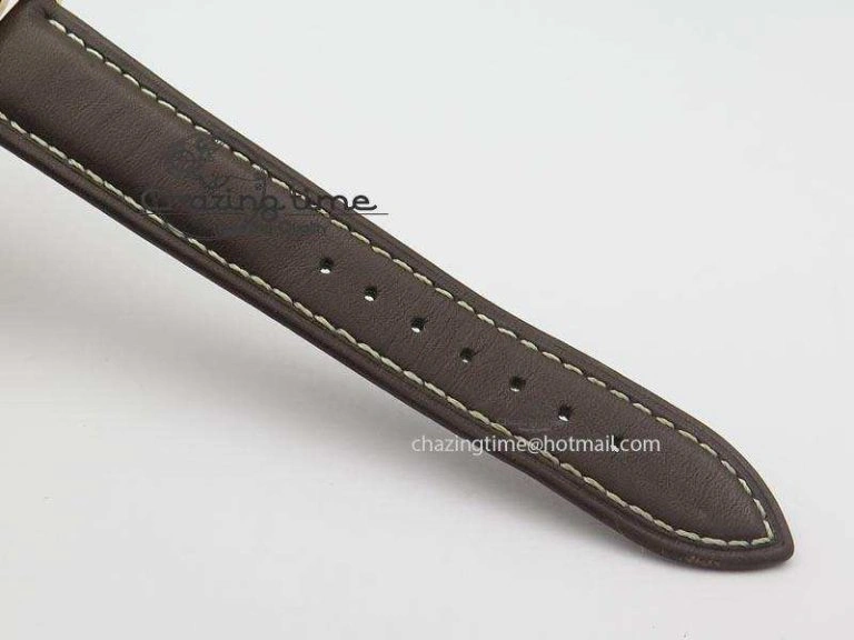 Cellini Date RG White Dial Numeral Markers On Brown Leather Strap A2824