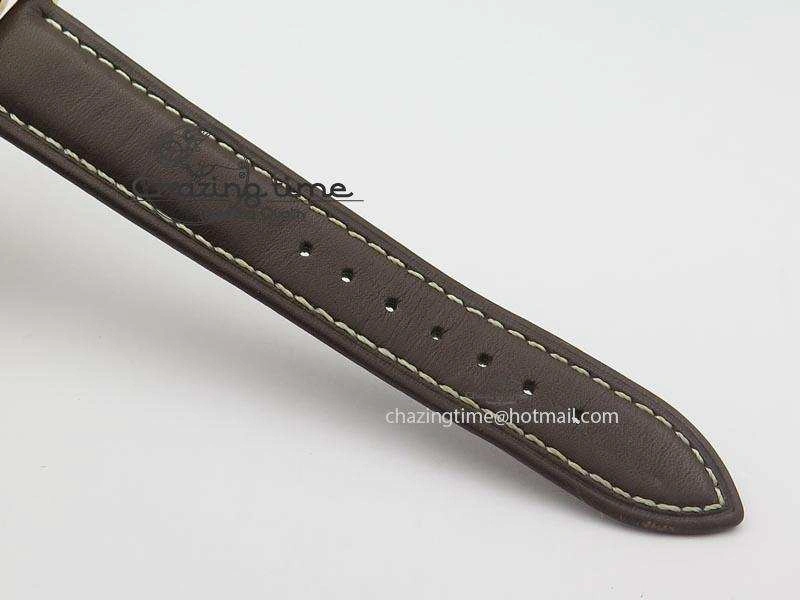 Cellini Date RG White Dial Numeral Markers On Brown Leather Strap A2824