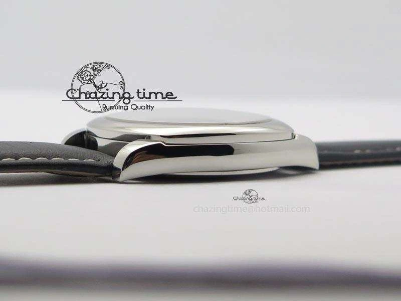 Cellini Date SS White Numeral Dial On Black Leather Strap A2824