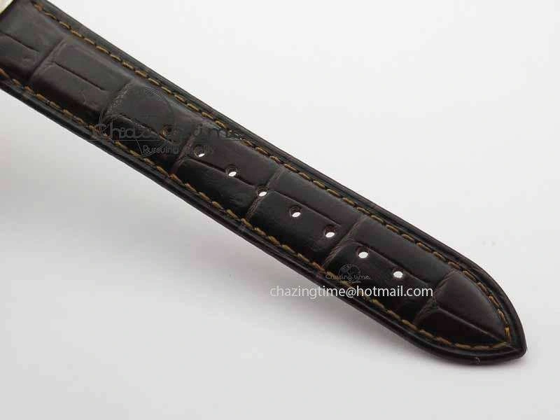 Cellini Date VF Best Edition RG White Dial Stick Markers On Brown Leather Strap A3165