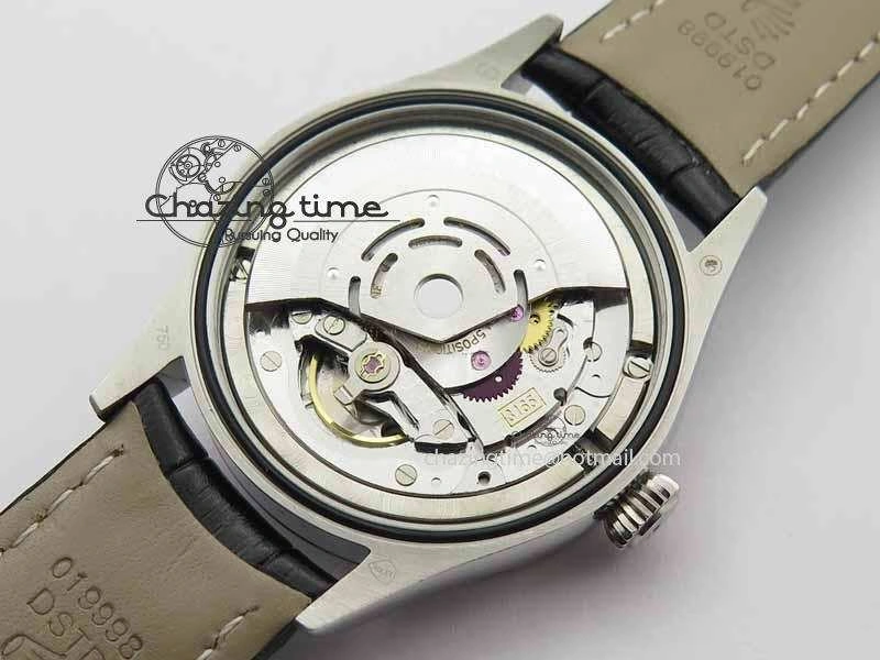 Cellini Date VF Best Edition SS Black Dial Stick Markers On Black Leather Strap A3165