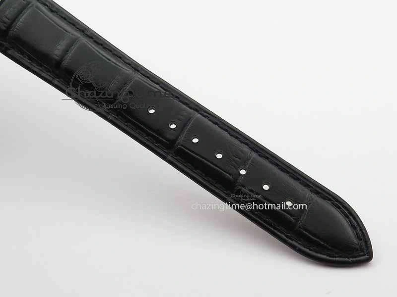 Cellini Date VF Best Edition SS Black Dial Stick Markers On Black Leather Strap A3165