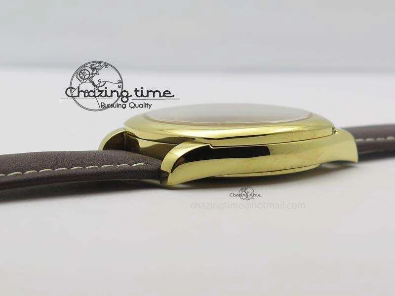 Cellini Date YG White Numeral Dial On Brown Leather Strap A2824