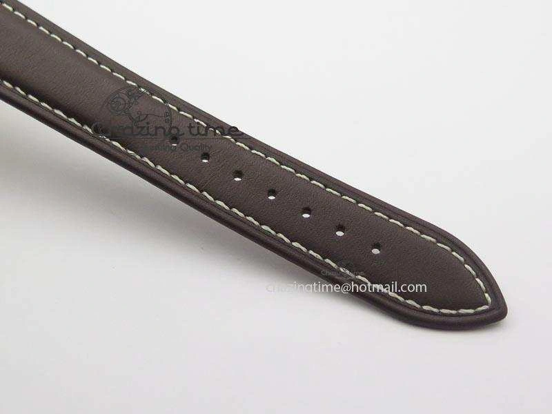 Cellini Date YG White Numeral Dial On Brown Leather Strap A2824