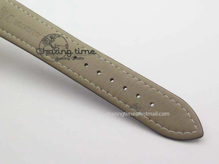 Cellini Date YG White Numeral Dial On Brown Leather Strap A2824