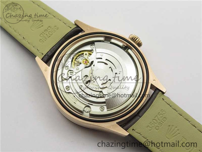 Cellini RG KZF 1:1 Best Edition Black Dial on Brown Leather Strap SA3132