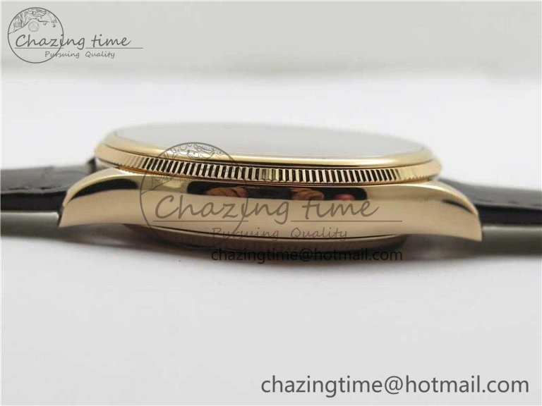 Cellini RG KZF 1:1 Best Edition Black Dial on Brown Leather Strap SA3132