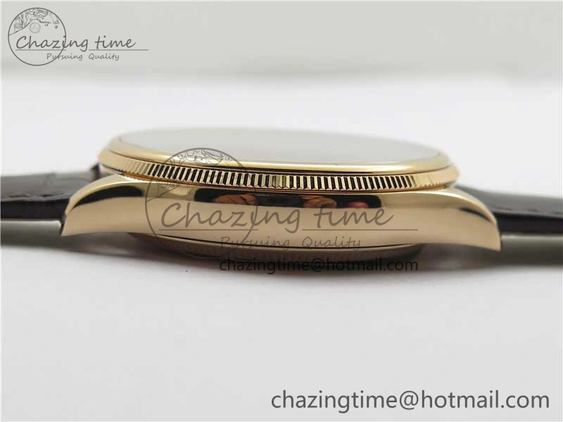 Cellini RG KZF 1:1 Best Edition Black Dial on Brown Leather Strap SA3132